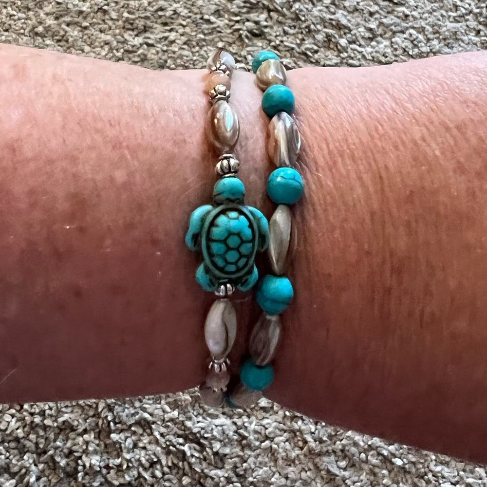 Handmade bracelets.